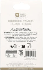 Talking Tables 8 x Bobble Birthday Candles Cake Toppers – Colourful Pastel Birthday Cake Decorations, Premium Quality, Perfect for Celebrations – Eco Packaging 8cm Height