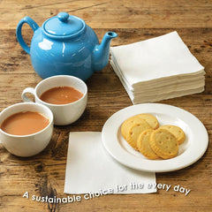 Talking Tables Table Kind 100 x Soft White Paper Napkins Bulk Pack 33cm 2ply Disposable Serviettes Compostable Recyclable Sustainable for Business Parties Catering Cafes Schools Events Made in EU