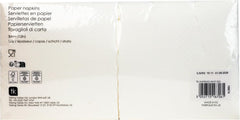 Table Kind 300 x White Napkins, Disposable Serviettes 1ply Paper Napkins for Parties, Catering, Festivals, Food Vans, Cafés, Corporate Events, Bars, Restaurants Camping Picnics BBQ Compostable