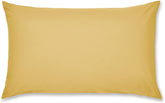 Catherine Lansfield Pillowcases Easy Iron Percale Standard 50x75cm Pack of 2 Pillow cases with envelope closure Ochre