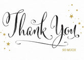 Piccadilly Greetings Thank You Card, Thank you So Much! - 7 x 5 inches