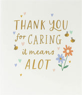 UK Greetings | Thank You Card | Appreciation Cards | Her/Him | Floral Design | With Envelope | 18.4 x 15.9 cm