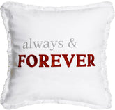 Pavilion - Always & Forever - Family Throw Pillow Cover, 18x18, Decorative Square Throw Pillow Cover, Bereavement Pillow Cover, Guest Room Decor Bed Pillow Case, 1 Count, White