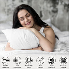 GC GAVENO CAVAILIA Microfiber Pillow Cases 2 Pack - Plain Dyed Housewife Pillowcases - Beige - (74x48 cm)
