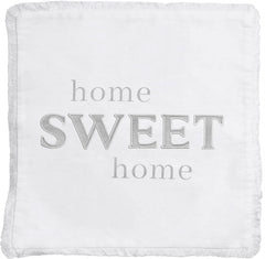Pavilion - Home Sweet Home - Throw Pillow Cover, 18x18, Decorative Square Throw Family Pillow Cover, Pillow Cover, Guest Room Decor Bed Pillow Case, Housewarming Gifts, 1 Count, White