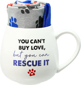 Pavilion - 15.5 Oz Mug & M/L Sock Gift Set - You Can't Buy Love, But You Can Rescue It