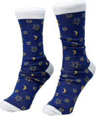 Pavilion Gift Company 71304 Love Back Moon and Stars Socks & 15.5 Oz Coffee Cup Mug Gift Set, Stoneware, White