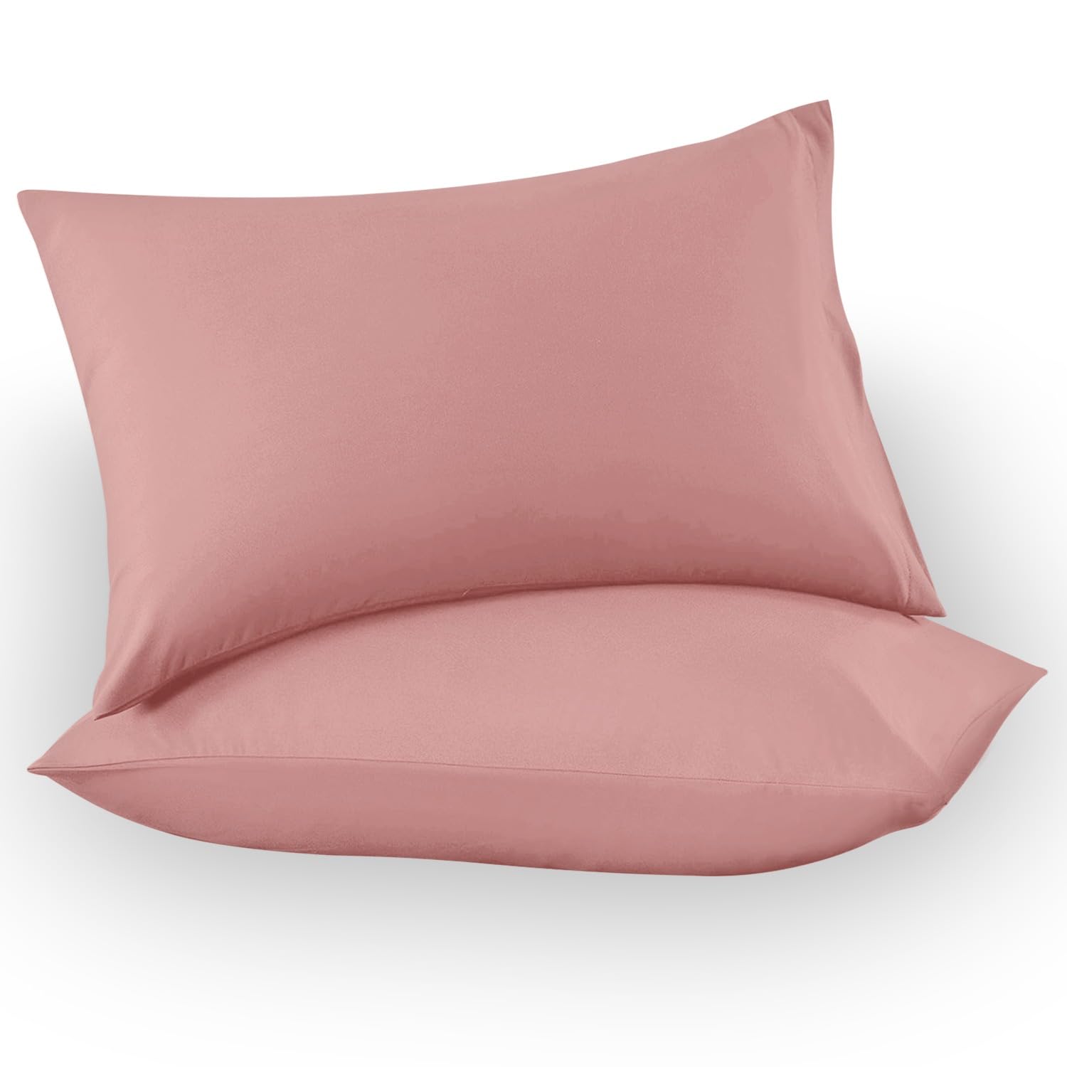 GC GAVENO CAVAILIA Microfiber Pillow Cases 2 Pack - Plain Dyed Housewife Pillowcases - Beige - (74x48 cm)