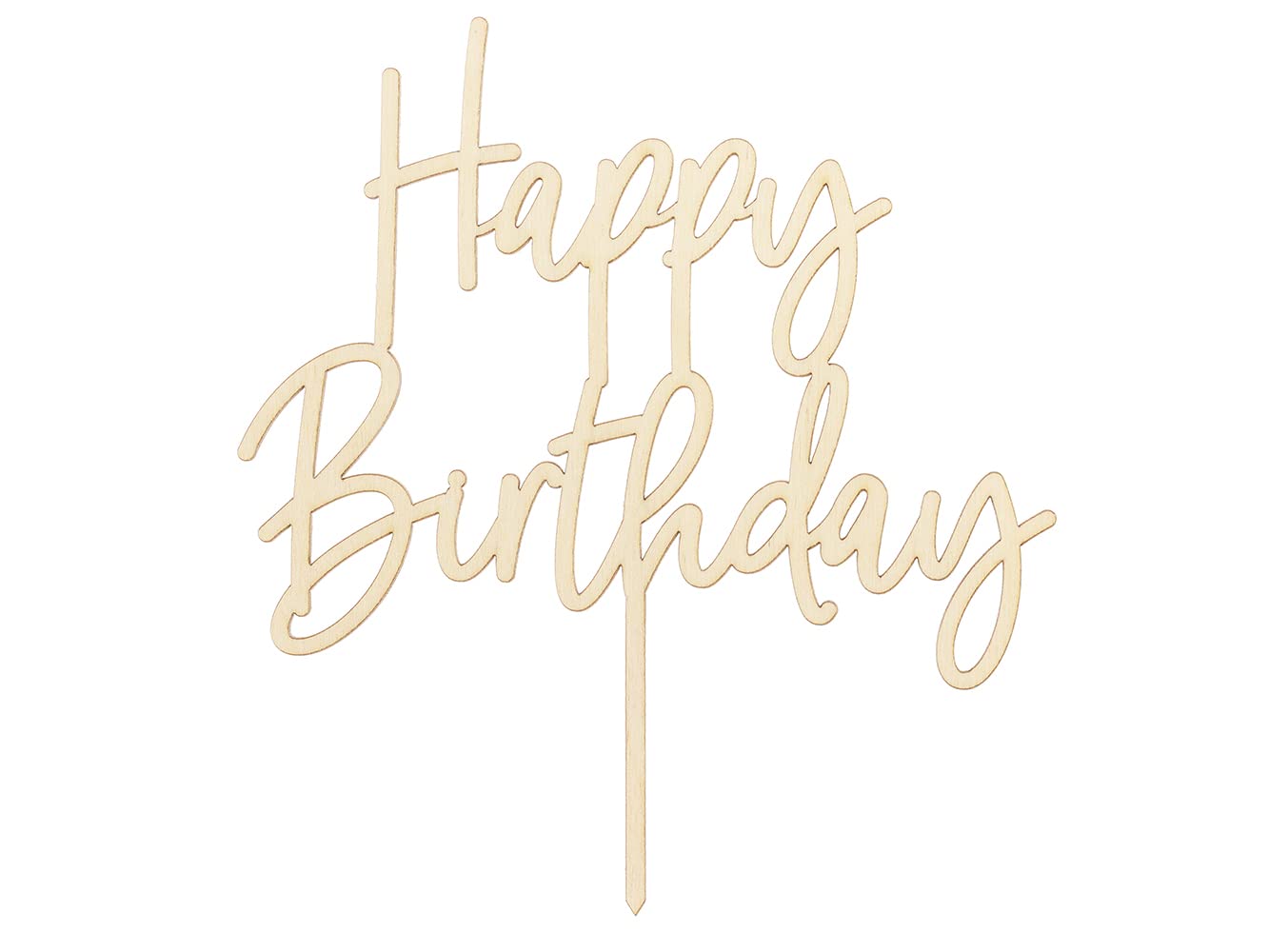 Cake Topper Happy Birthday Wood 16.5 cm Cake Decoration Cupcake Cake Birthday Party