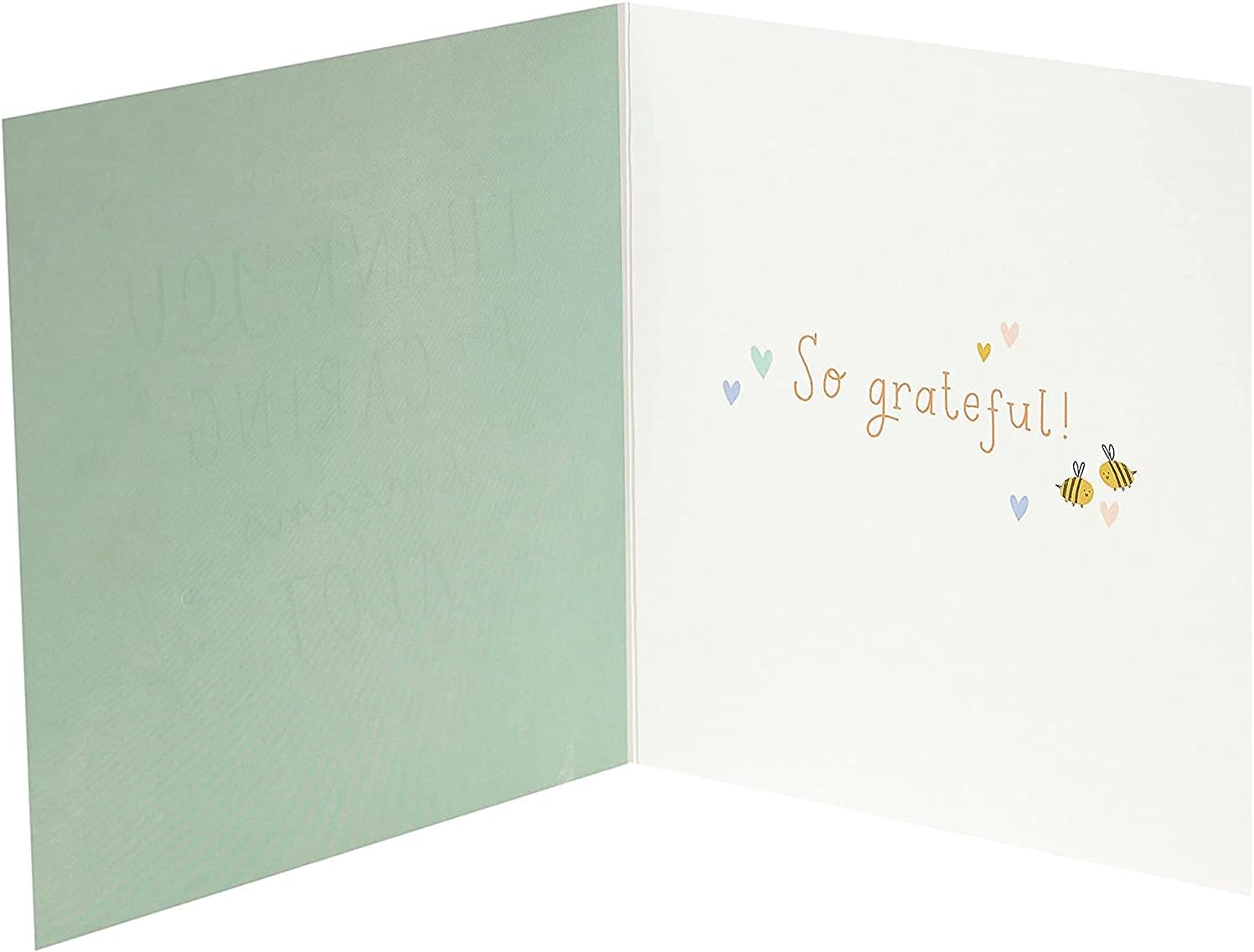 UK Greetings | Thank You Card | Appreciation Cards | Her/Him | Floral Design | With Envelope | 18.4 x 15.9 cm