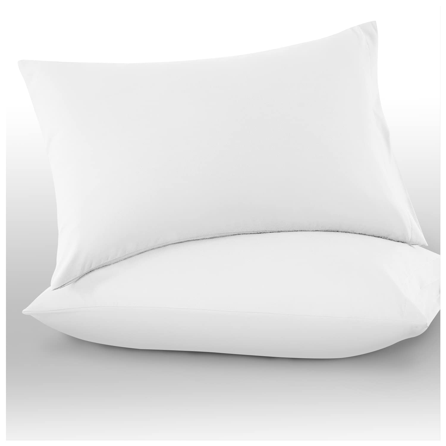 GC GAVENO CAVAILIA Microfiber Pillow Cases 2 Pack - Plain Dyed Housewife Pillowcases - Beige - (74x48 cm)