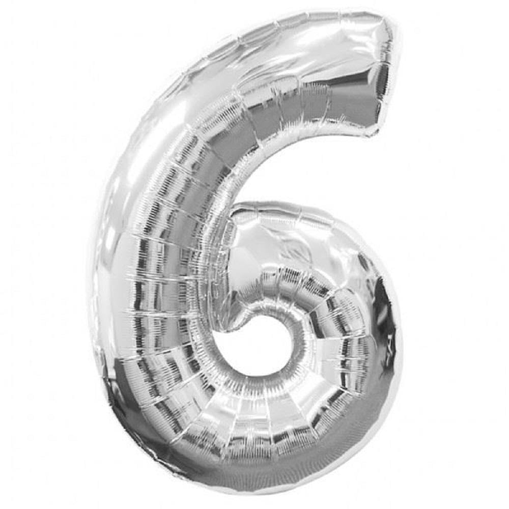 16" Silver Number 0 Foil Balloons Air Filled Self Inflating Birthday Anniversary Wedding Party Banner Decorations