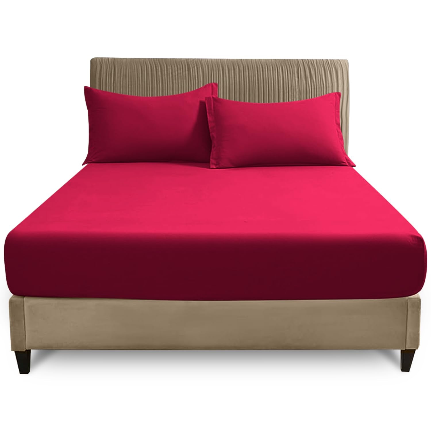 GC GAVENO CAVAILIA Housewife Pillowcases 2 Pack, Breathable Standard Pillow Cases, Plain Pillow Covers With Envelop Closure, Berry, 708766, 2 x Pillow Case