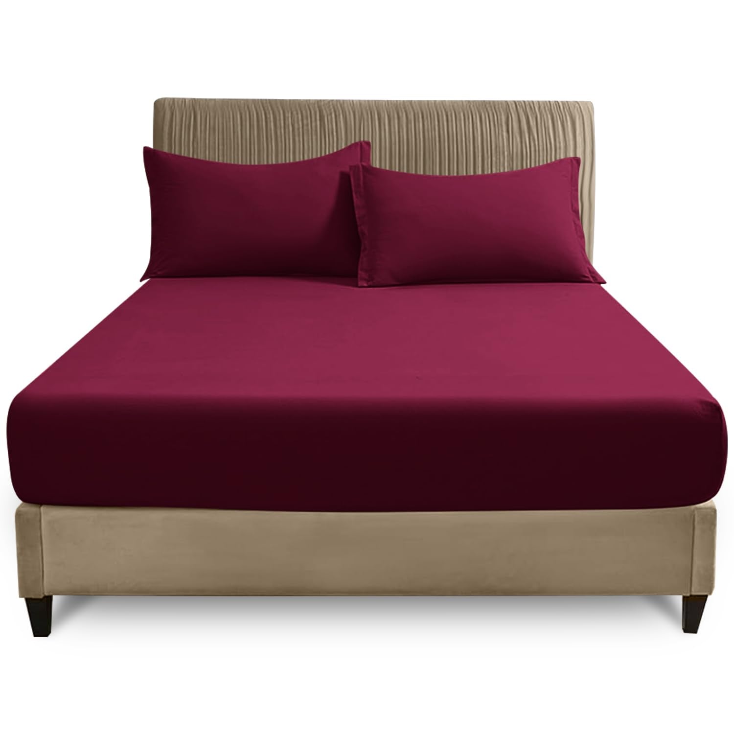 GC GAVENO CAVAILIA Housewife Pillowcases 2 Pack, Breathable Standard Pillow Cases, Plain Pillow Covers With Envelop Closure, Berry, 708766, 2 x Pillow Case