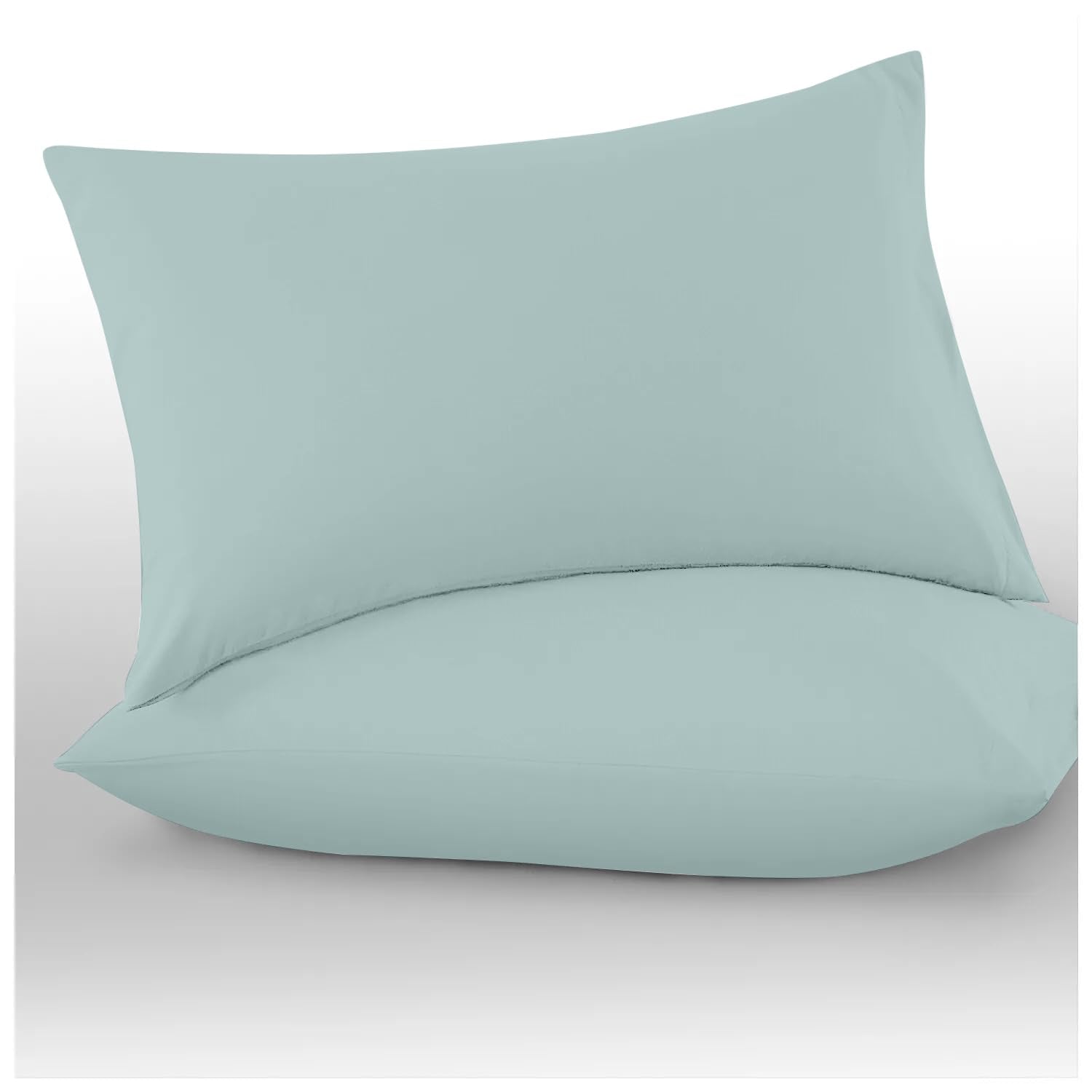 GC GAVENO CAVAILIA Microfiber Pillow Cases 2 Pack - Plain Dyed Housewife Pillowcases - Beige - (74x48 cm)