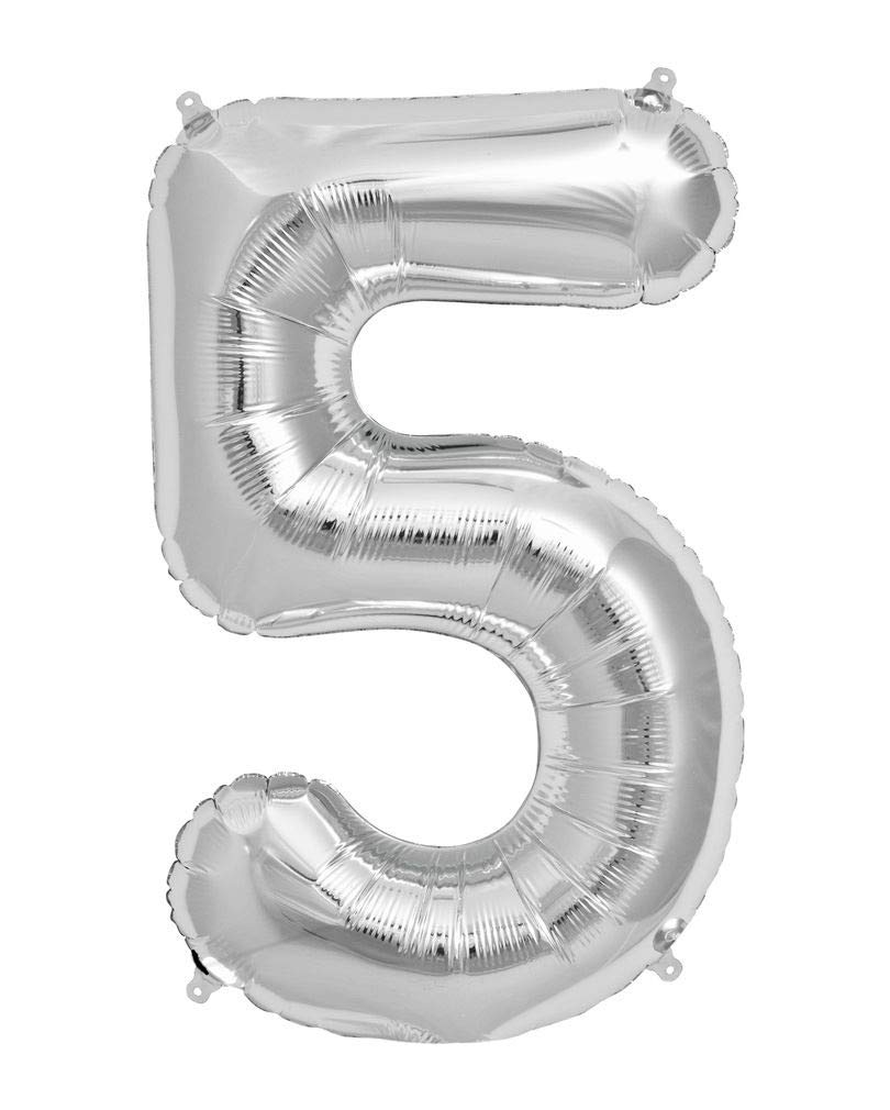 16" Silver Number 0 Foil Balloons Air Filled Self Inflating Birthday Anniversary Wedding Party Banner Decorations