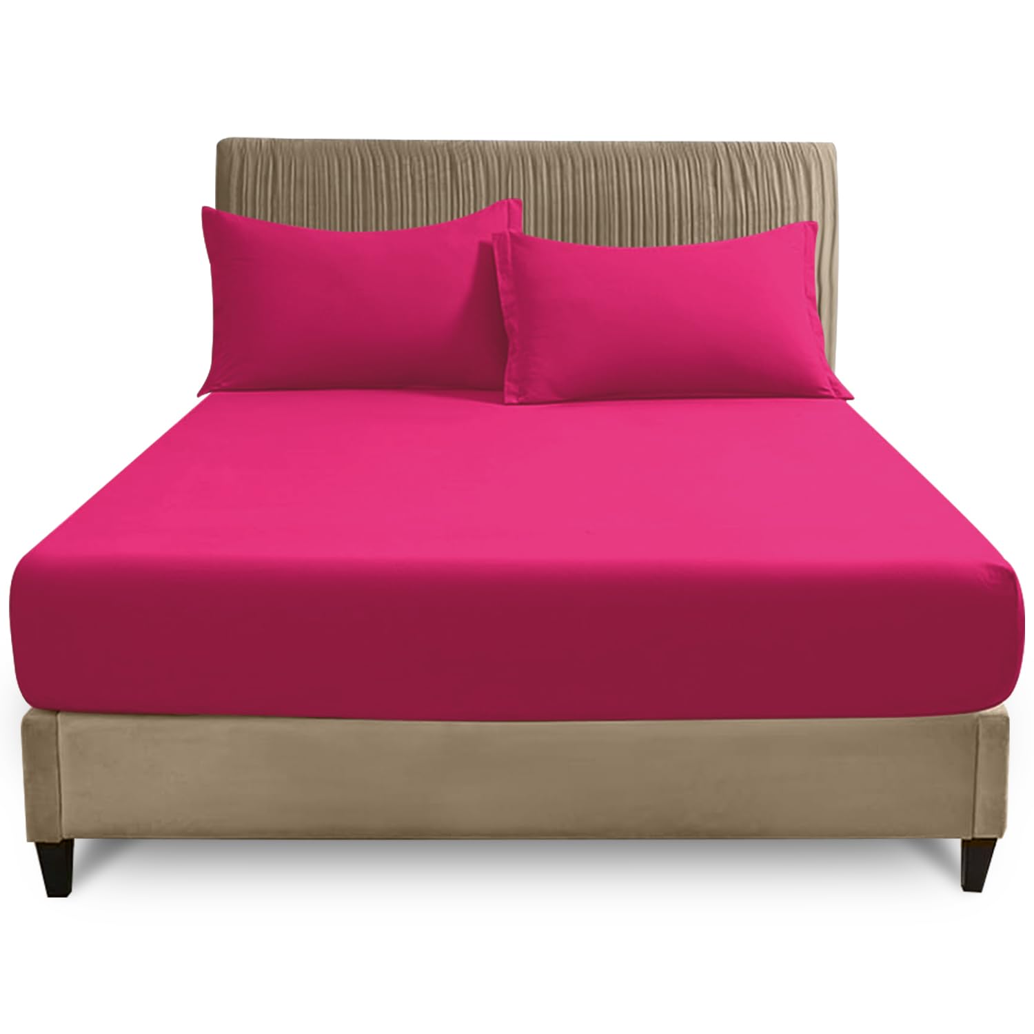 GC GAVENO CAVAILIA Housewife Pillowcases 2 Pack, Breathable Standard Pillow Cases, Plain Pillow Covers With Envelop Closure, Berry, 708766, 2 x Pillow Case