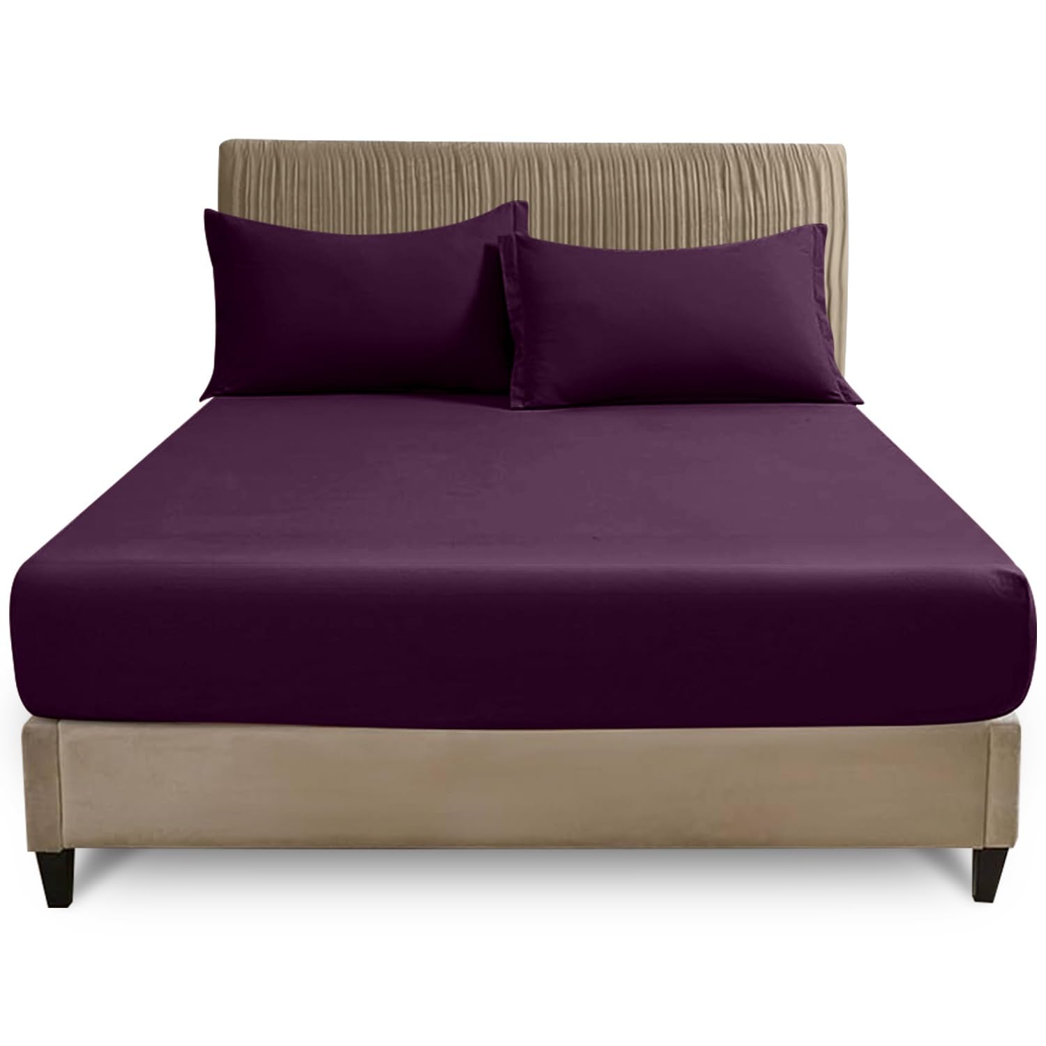 GC GAVENO CAVAILIA Housewife Pillowcases 2 Pack, Breathable Standard Pillow Cases, Plain Pillow Covers With Envelop Closure, Berry, 708766, 2 x Pillow Case