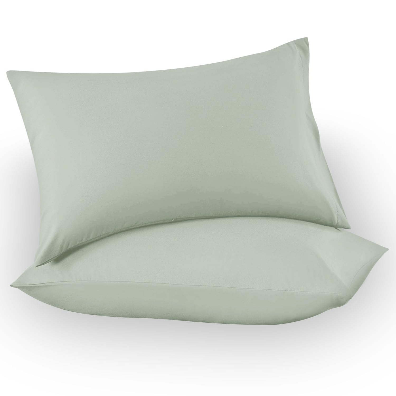 GC GAVENO CAVAILIA Microfiber Pillow Cases 2 Pack - Plain Dyed Housewife Pillowcases - Beige - (74x48 cm)