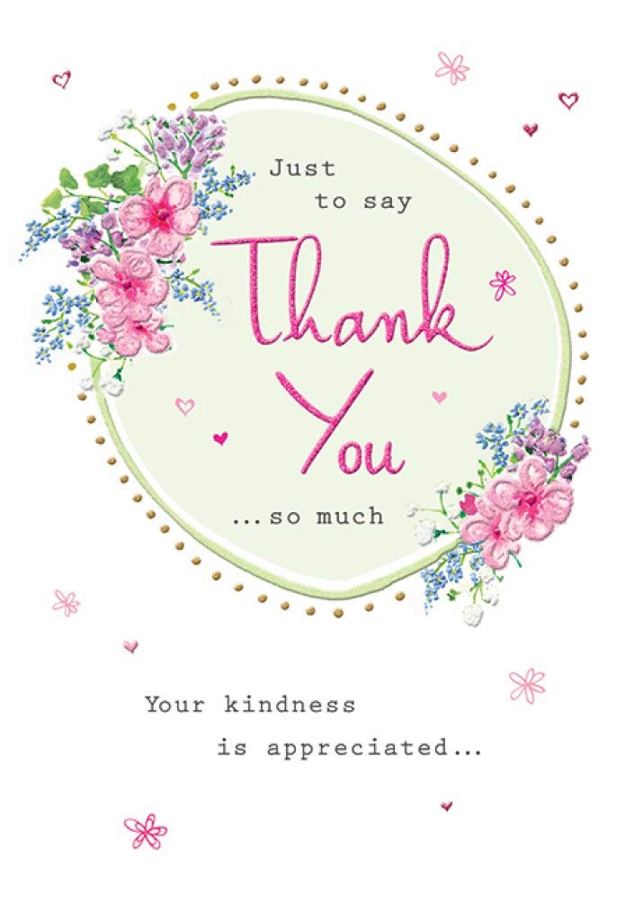 Piccadilly Greetings Heartfelt Wishes Sentimental Thank You Card - 9 x 6 inches - Regal Publishing,Yellow