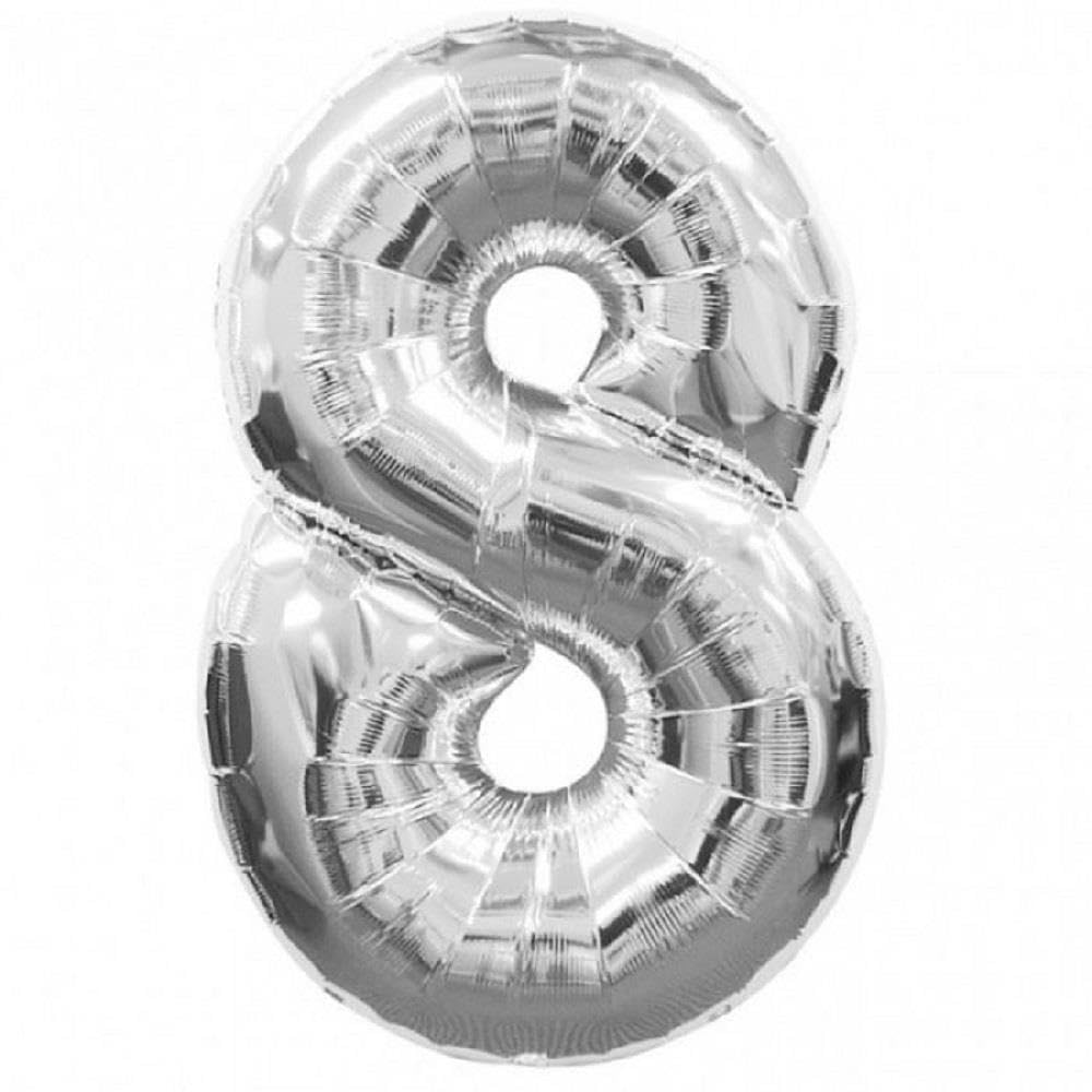 16" Silver Number 0 Foil Balloons Air Filled Self Inflating Birthday Anniversary Wedding Party Banner Decorations