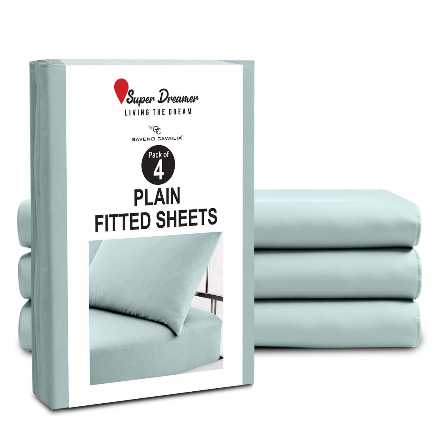 GC GAVENO CAVAILIA Microfiber Pillow Cases 2 Pack - Plain Dyed Housewife Pillowcases - Beige - (74x48 cm)