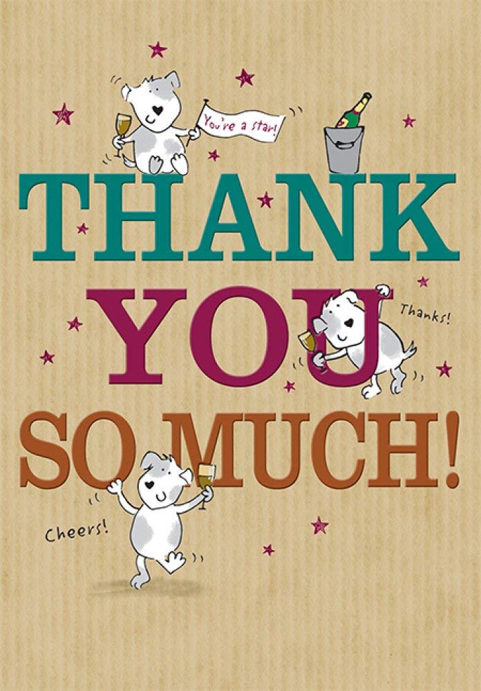 Piccadilly Greetings Heartfelt Wishes Sentimental Thank You Card - 9 x 6 inches - Regal Publishing,Yellow