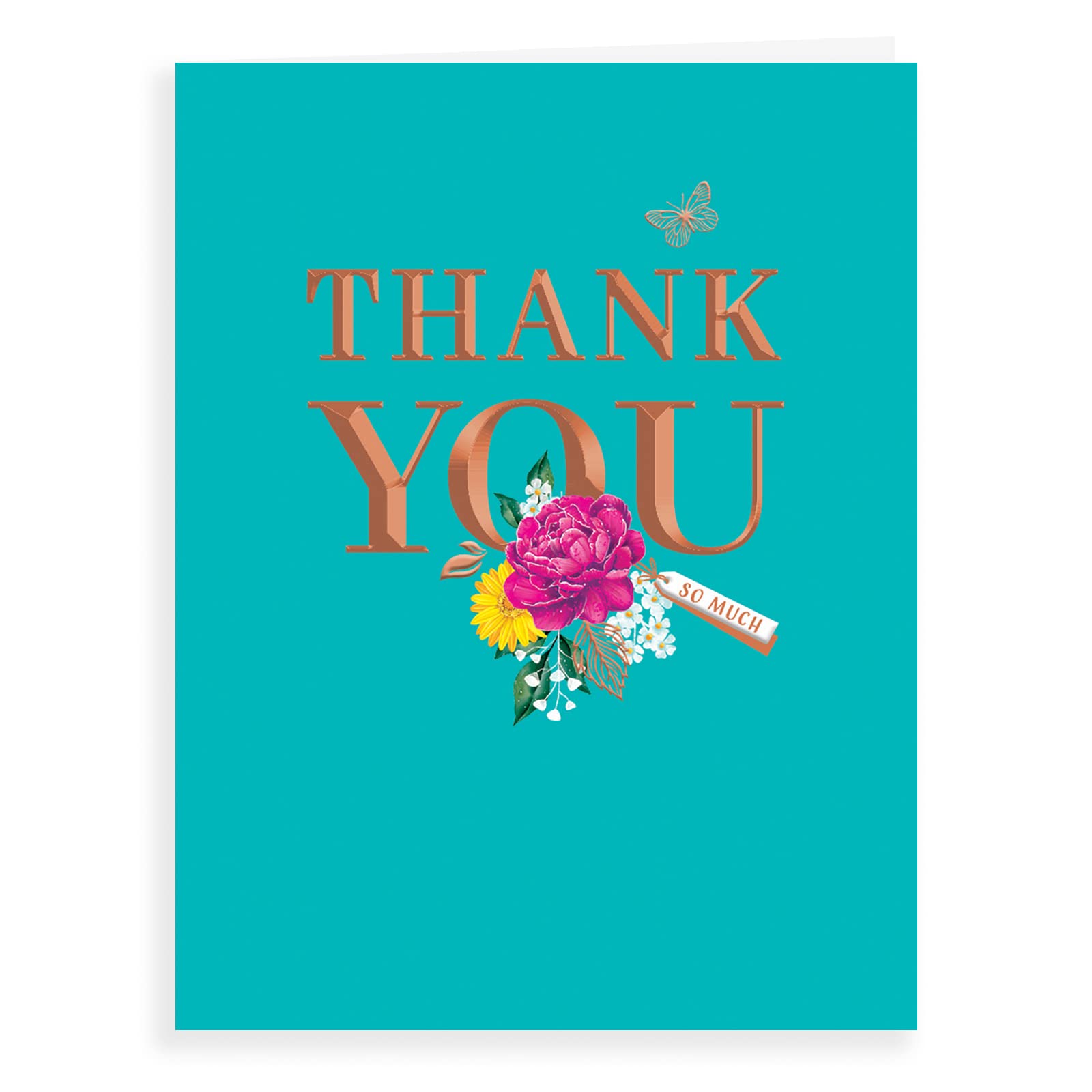 Piccadilly Greetings Heartfelt Wishes Sentimental Thank You Card - 9 x 6 inches - Regal Publishing,Yellow