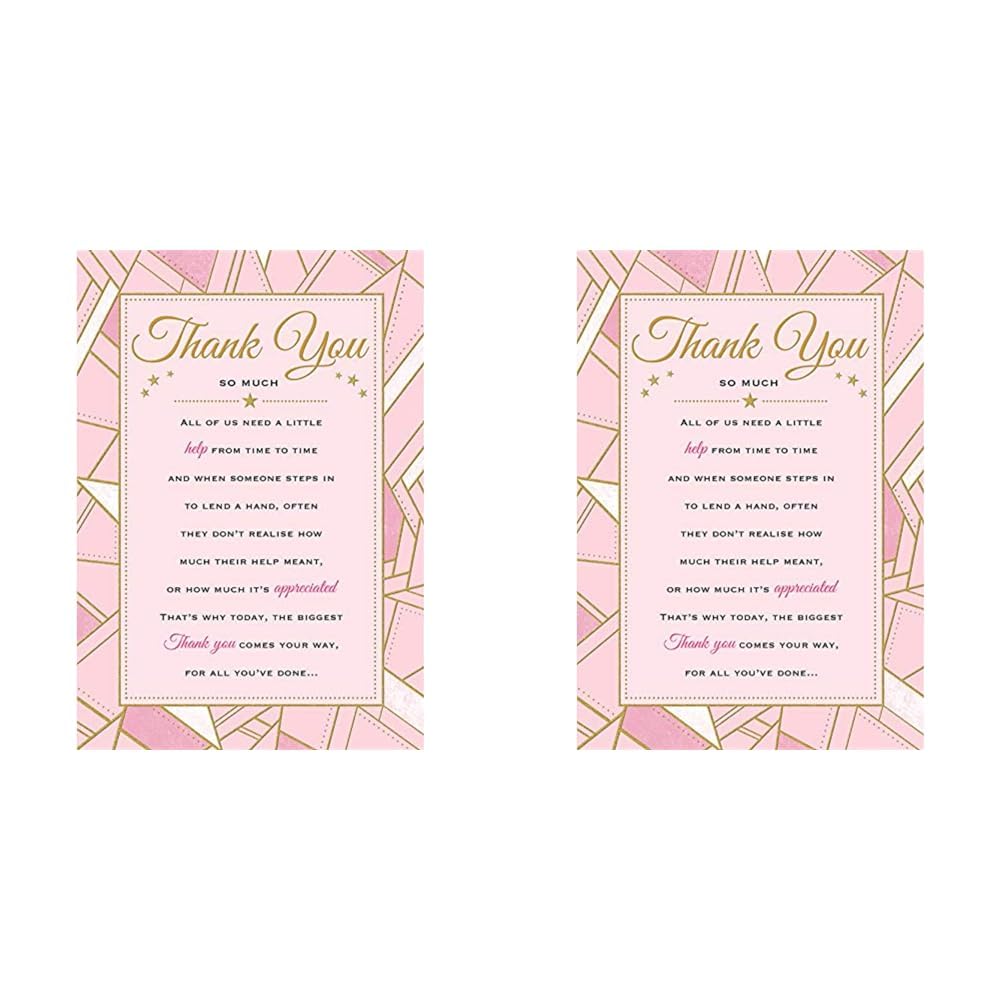 Piccadilly Greetings Heartfelt Wishes Sentimental Thank You Card - 9 x 6 inches - Regal Publishing,Yellow