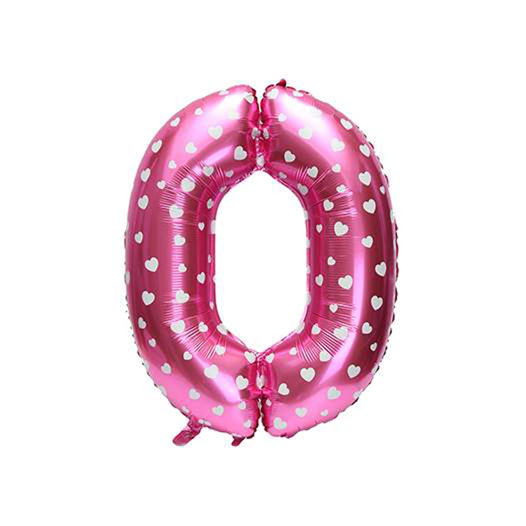 16" Silver Number 0 Foil Balloons Air Filled Self Inflating Birthday Anniversary Wedding Party Banner Decorations