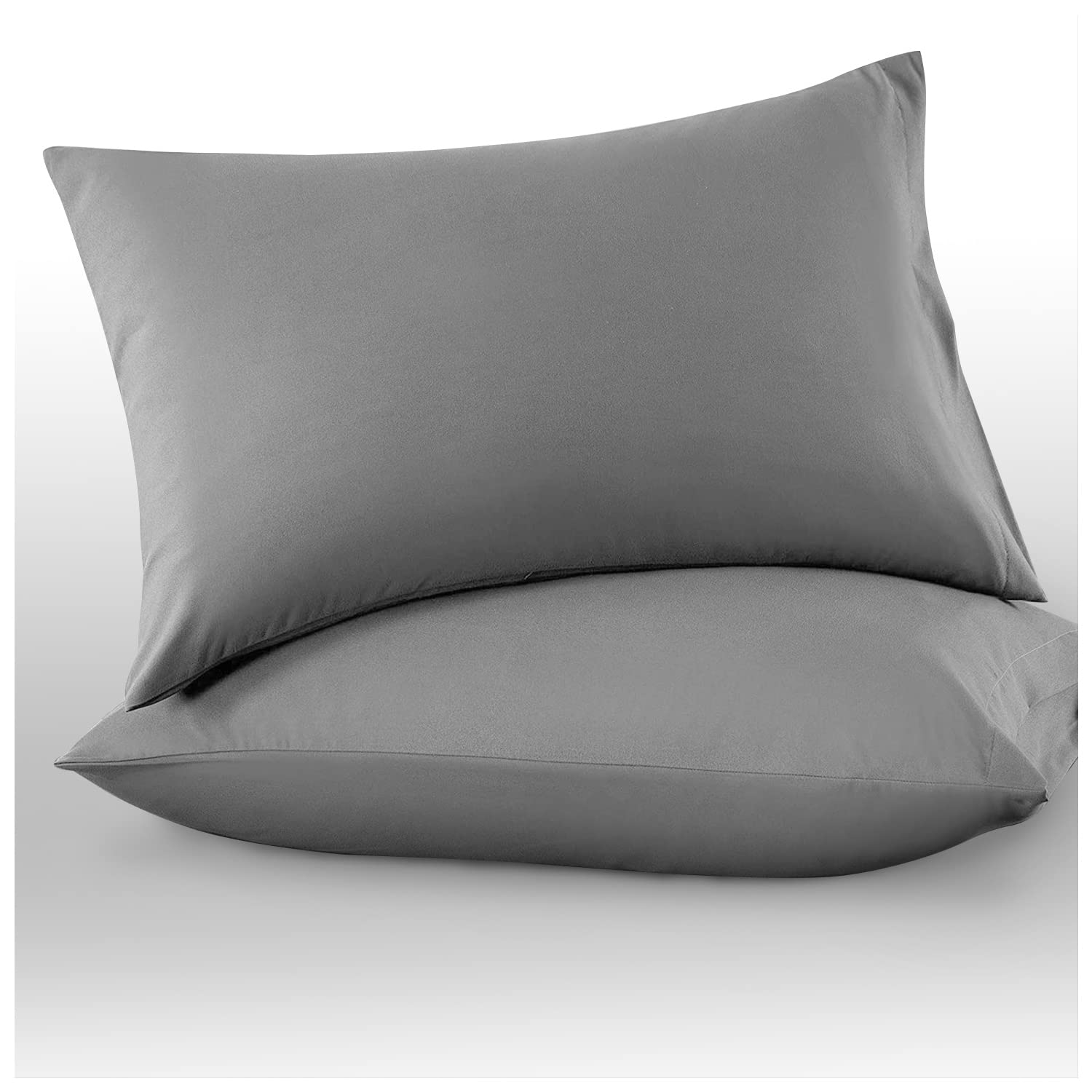 GC GAVENO CAVAILIA Microfiber Pillow Cases 2 Pack - Plain Dyed Housewife Pillowcases - Beige - (74x48 cm)