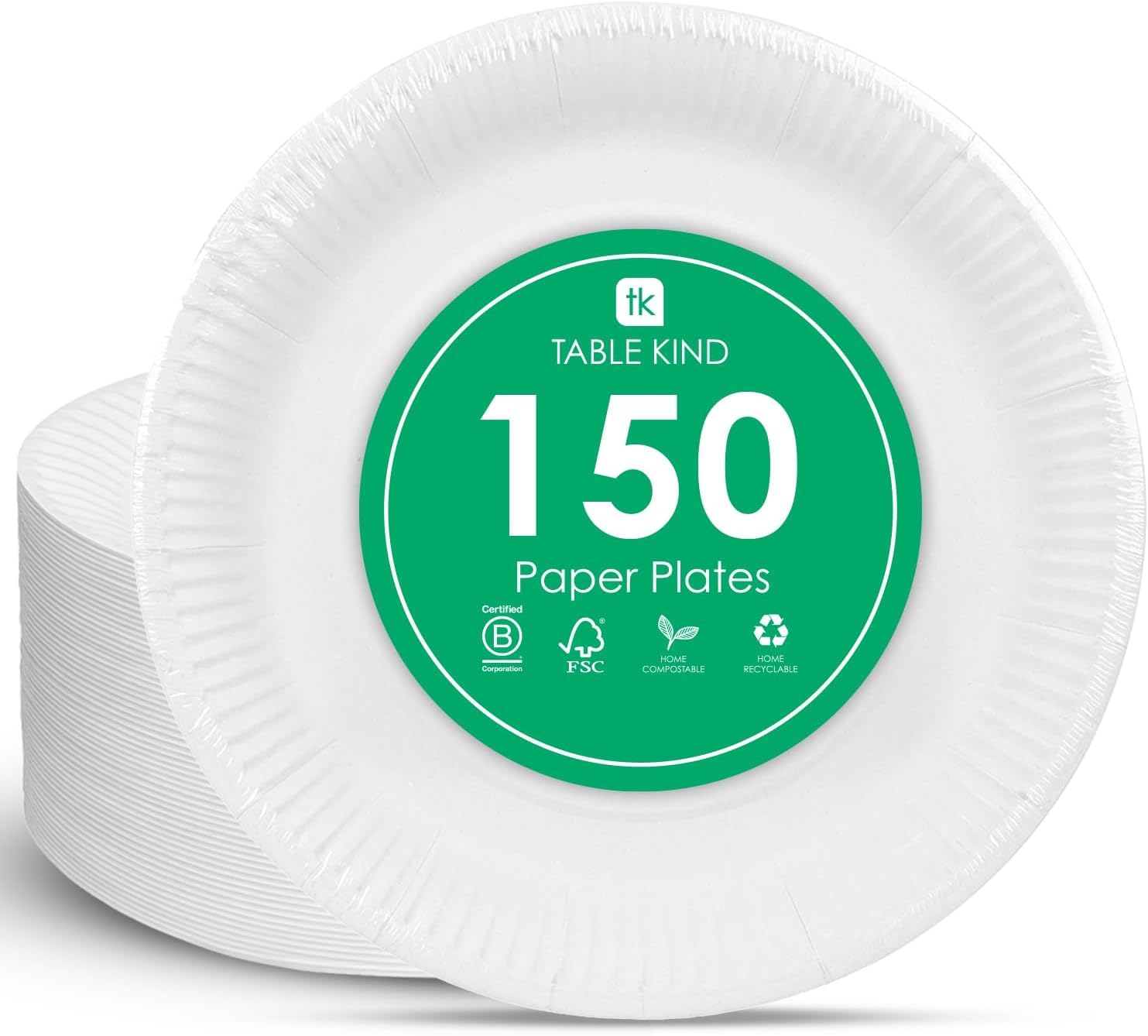 Talking Tables Table Kind 100 x Soft White Paper Napkins Bulk Pack 33cm 2ply Disposable Serviettes Compostable Recyclable Sustainable for Business Parties Catering Cafes Schools Events Made in EU