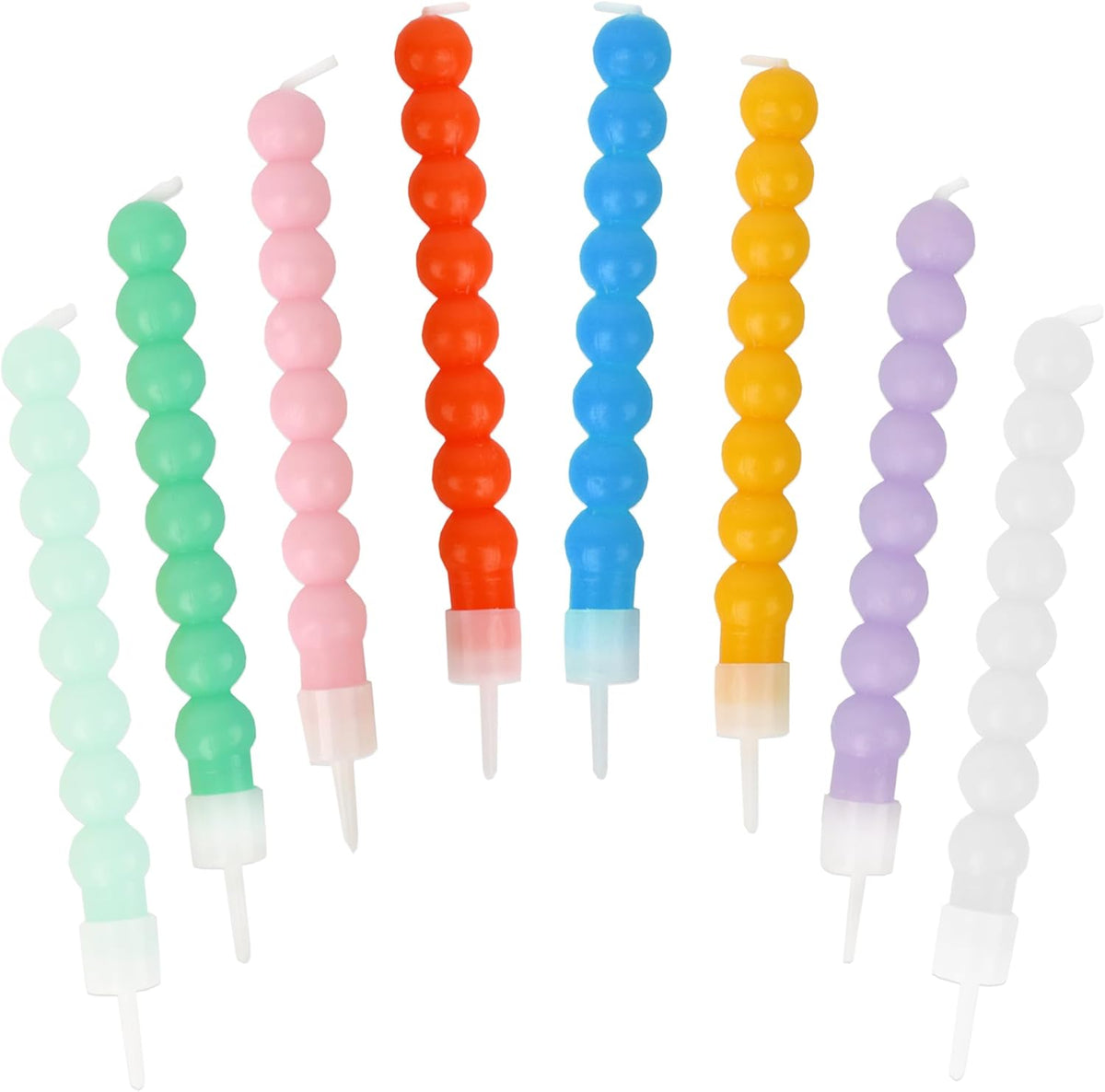 Talking Tables 8 x Bobble Birthday Candles Cake Toppers – Colourful Pastel Birthday Cake Decorations, Premium Quality, Perfect for Celebrations – Eco Packaging 8cm Height