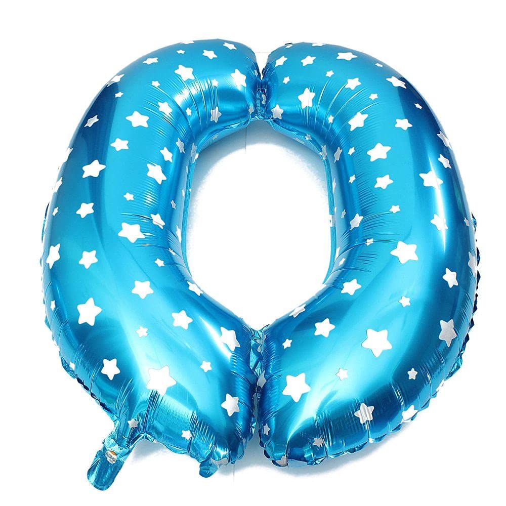 16" Silver Number 0 Foil Balloons Air Filled Self Inflating Birthday Anniversary Wedding Party Banner Decorations