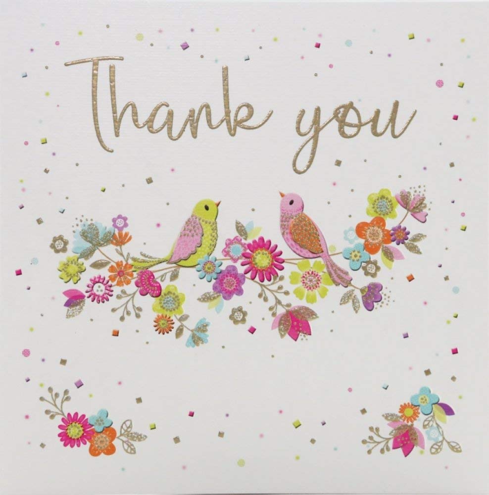 Piccadilly Greetings Heartfelt Wishes Sentimental Thank You Card - 9 x 6 inches - Regal Publishing,Yellow