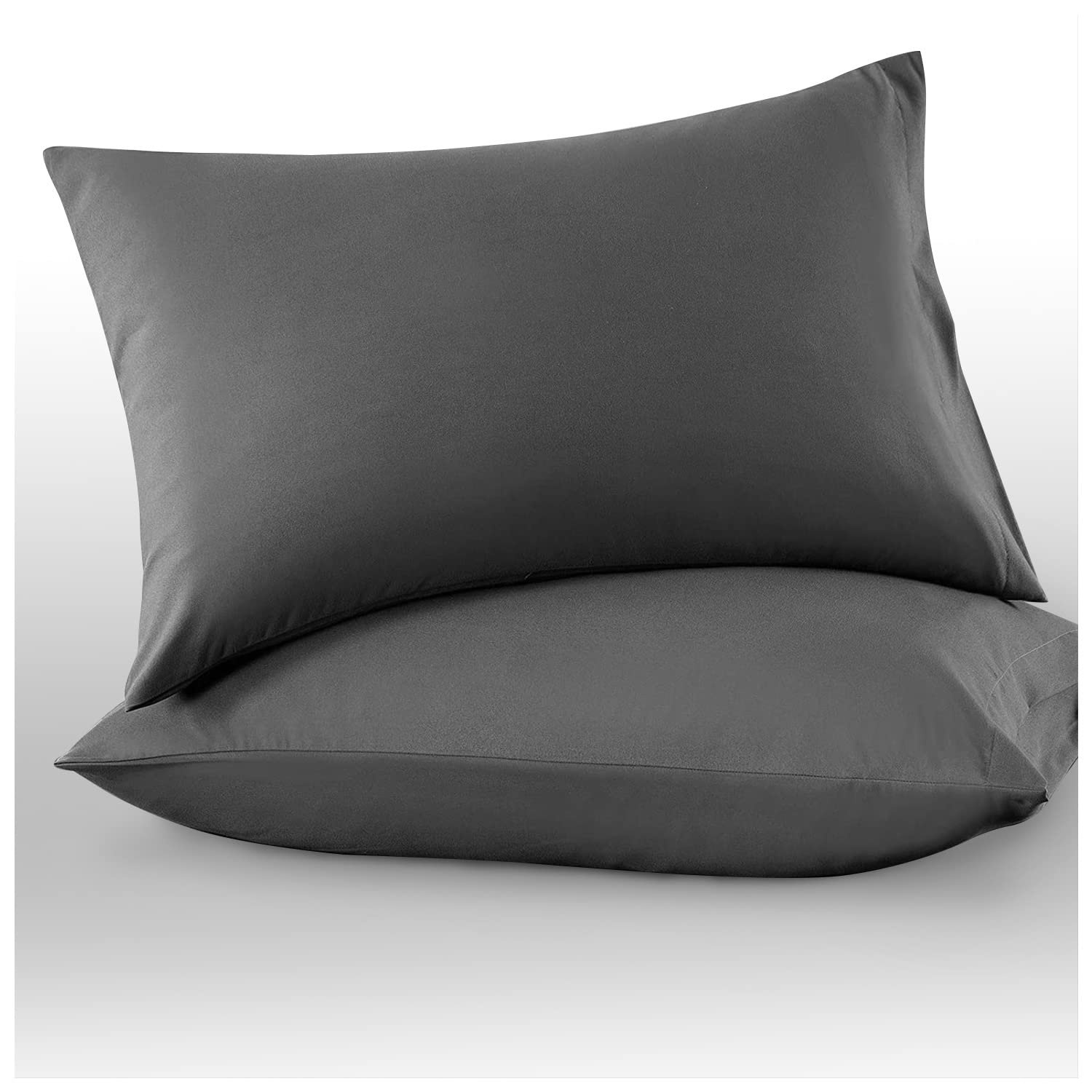 GC GAVENO CAVAILIA Microfiber Pillow Cases 2 Pack - Plain Dyed Housewife Pillowcases - Beige - (74x48 cm)