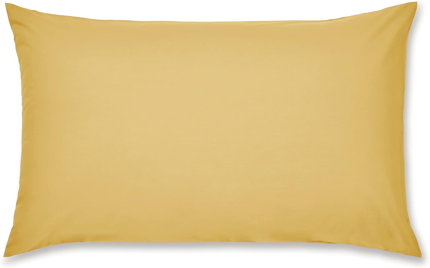 Catherine Lansfield Pillowcases Easy Iron Percale Standard 50x75cm Pack of 2 Pillow cases with envelope closure Ochre
