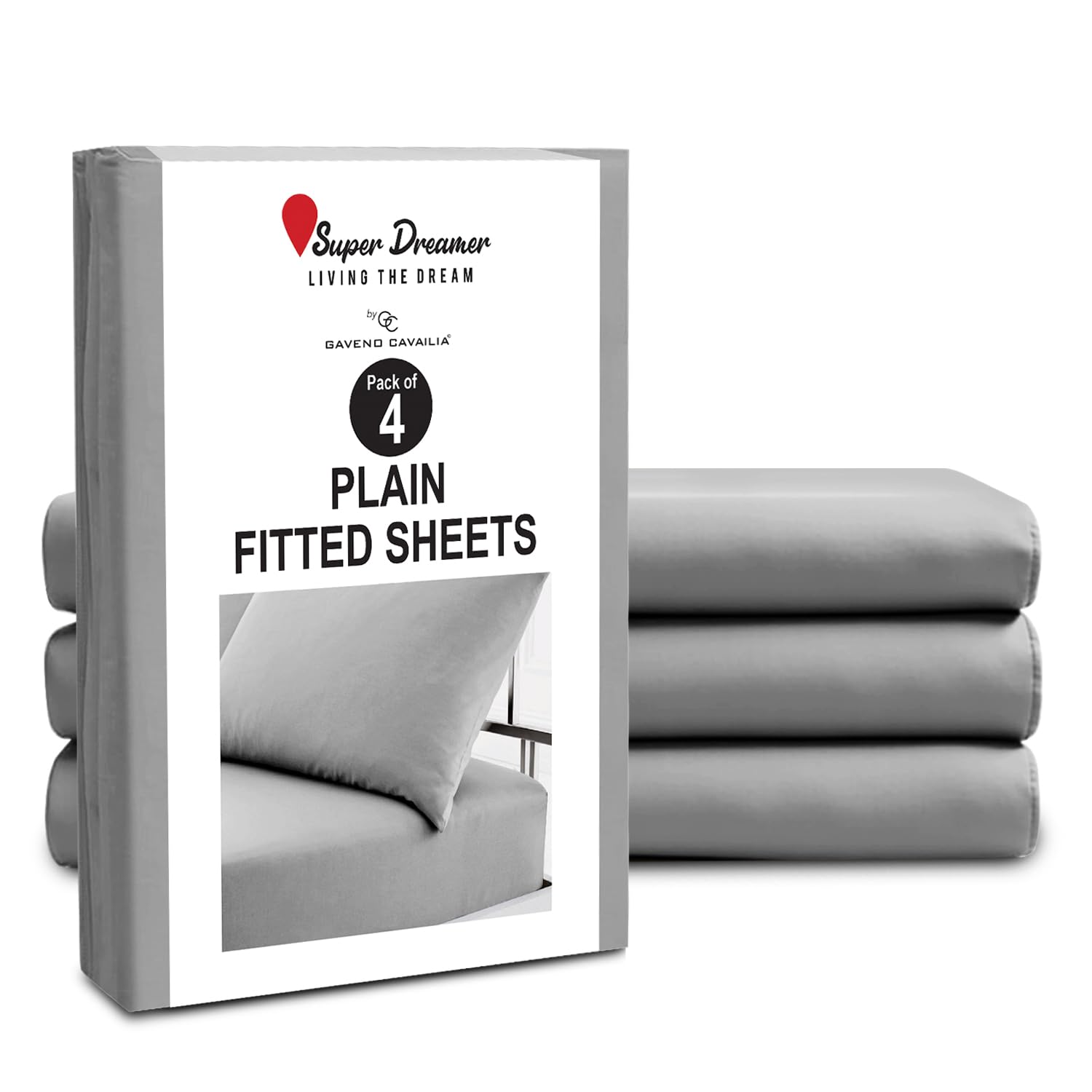 GC GAVENO CAVAILIA Microfiber Pillow Cases 2 Pack - Plain Dyed Housewife Pillowcases - Beige - (74x48 cm)