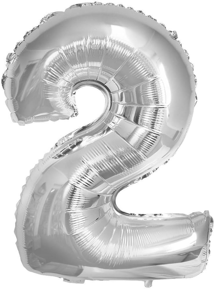16" Silver Number 0 Foil Balloons Air Filled Self Inflating Birthday Anniversary Wedding Party Banner Decorations