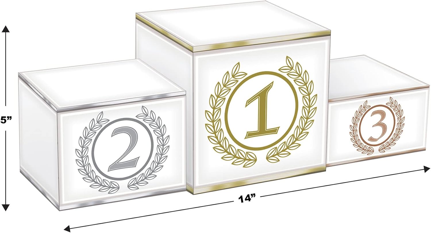 Beistle 2 Piece Three Dimensional Podium Centerpieces for Sports Decorations Car Racing Party Supplies