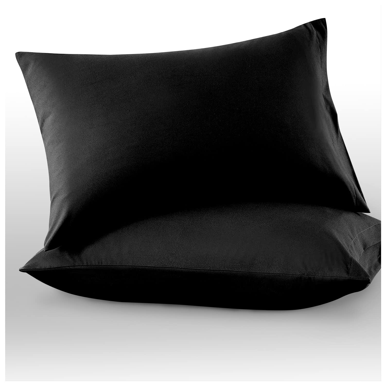 GC GAVENO CAVAILIA Microfiber Pillow Cases 2 Pack - Plain Dyed Housewife Pillowcases - Beige - (74x48 cm)