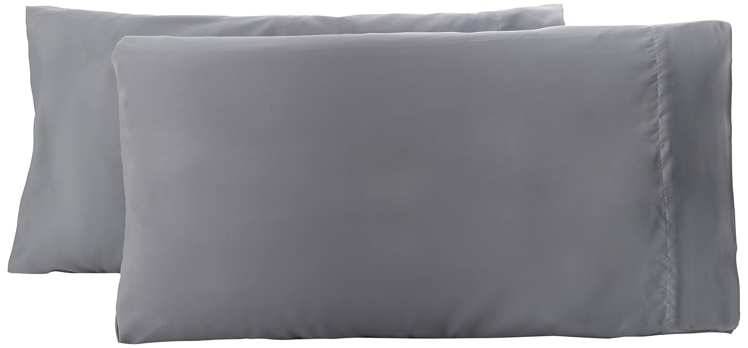 Amazon Basics Microfiber Pillowcases, Standard Size 50 x 80 cm (Pack of 2), Navy Blue, Pillows Not Included