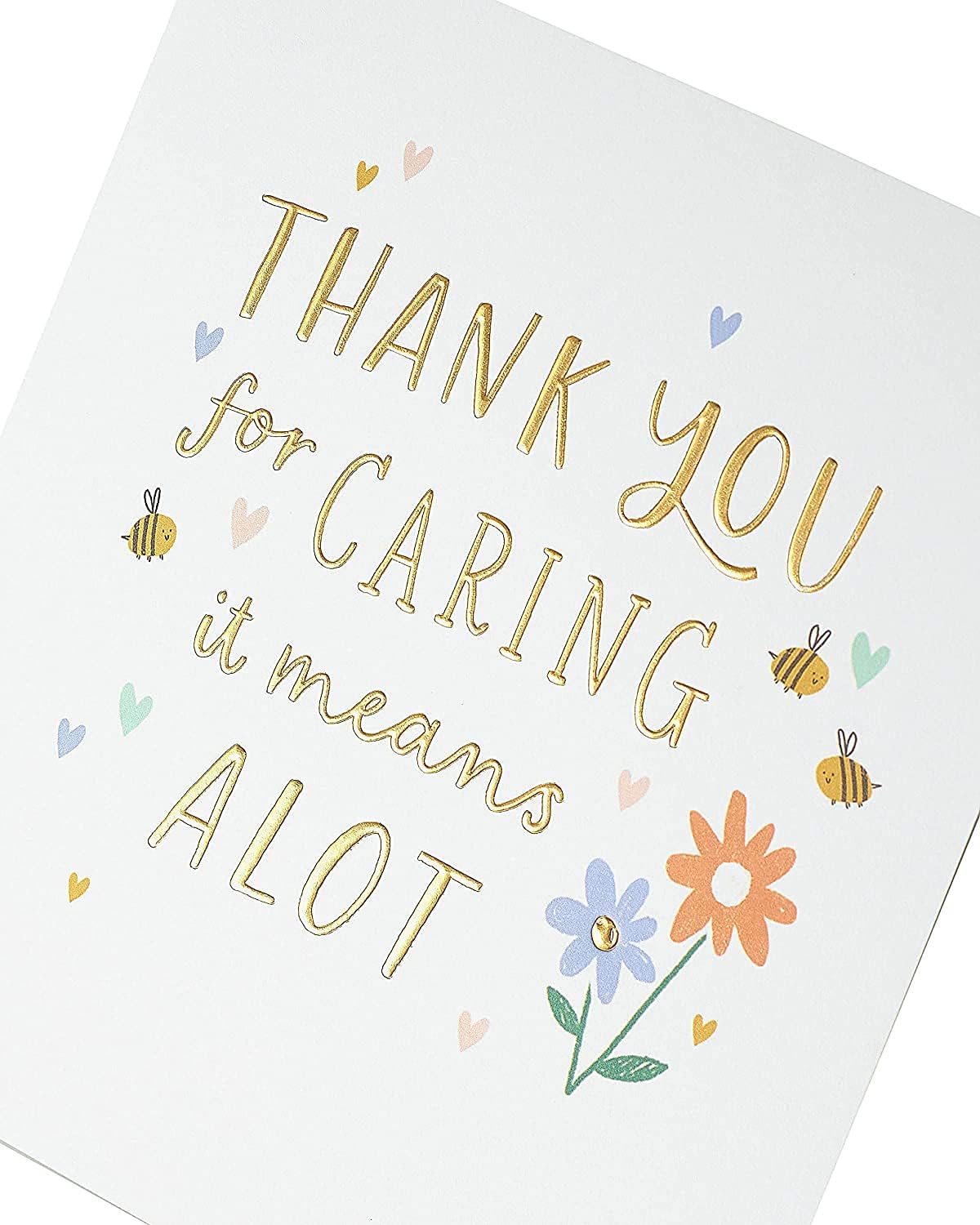 UK Greetings | Thank You Card | Appreciation Cards | Her/Him | Floral Design | With Envelope | 18.4 x 15.9 cm
