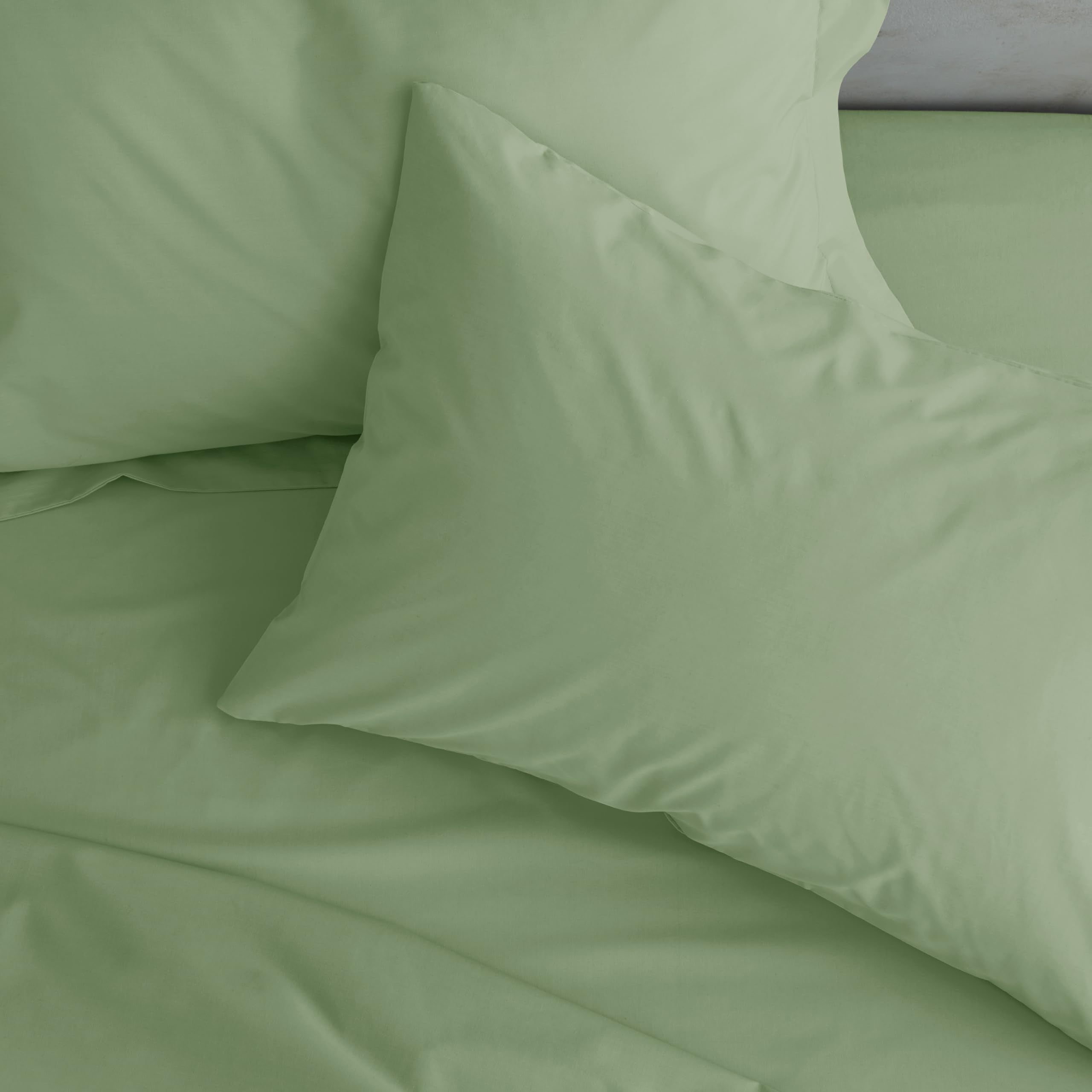 Catherine Lansfield Pillowcases Easy Iron Percale Standard 50x75cm Pack of 2 Pillow cases with envelope closure Ochre