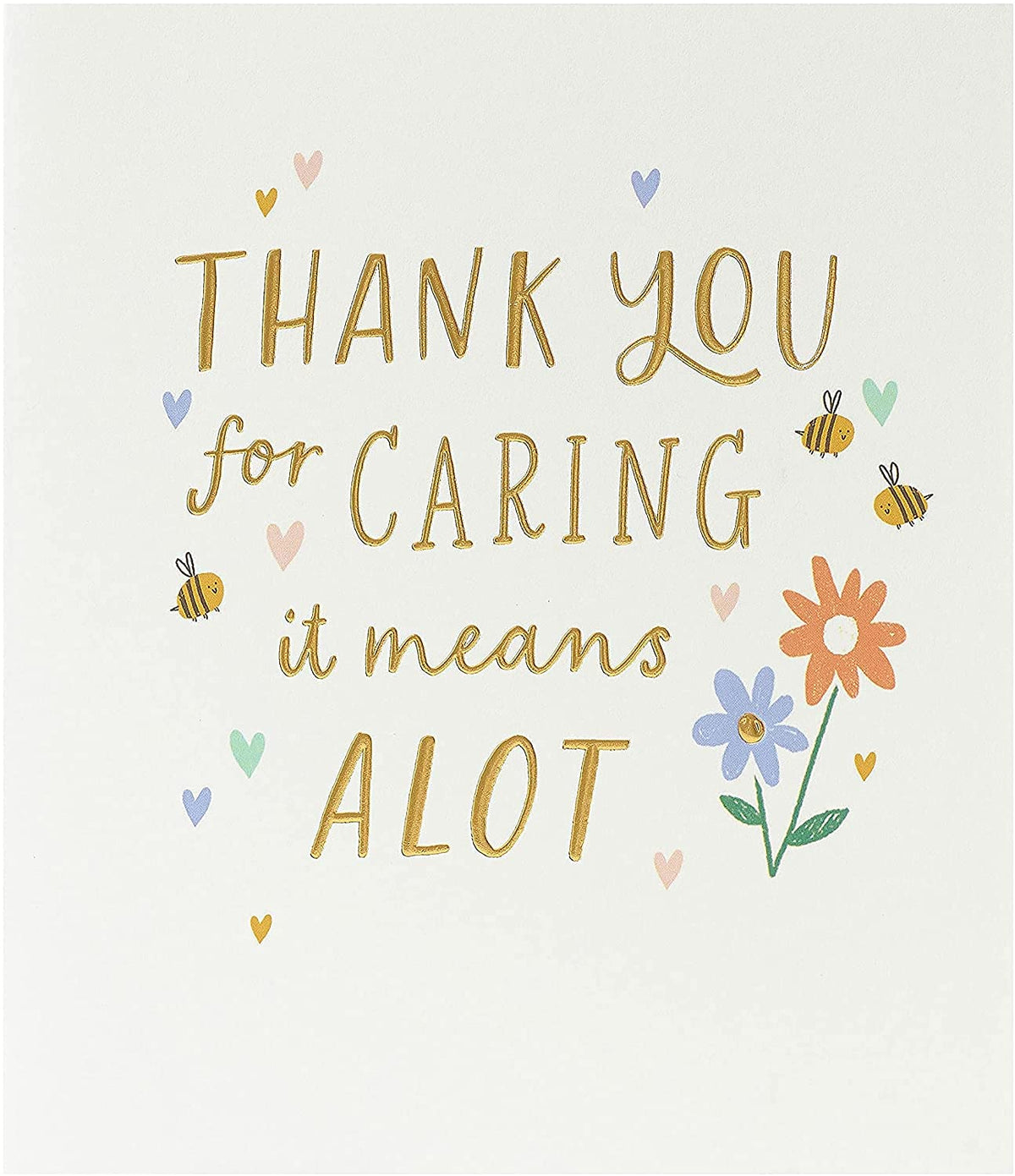 UK Greetings | Thank You Card | Appreciation Cards | Her/Him | Floral Design | With Envelope | 18.4 x 15.9 cm