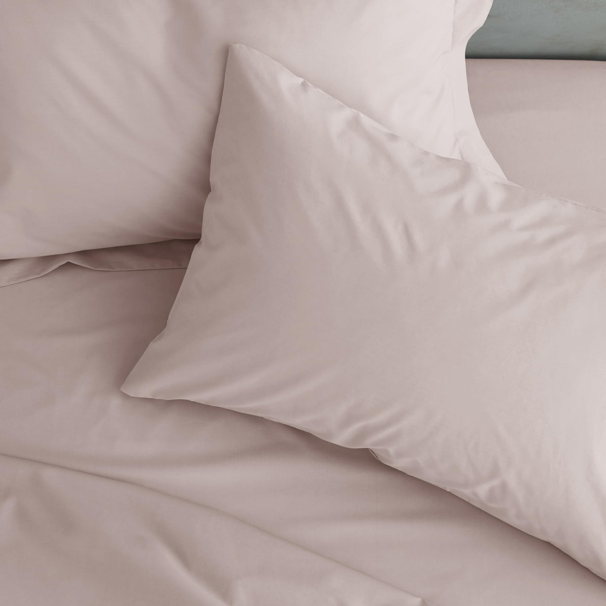 Catherine Lansfield Easy Iron Percale Standard Pillowcase Pair Sage Green