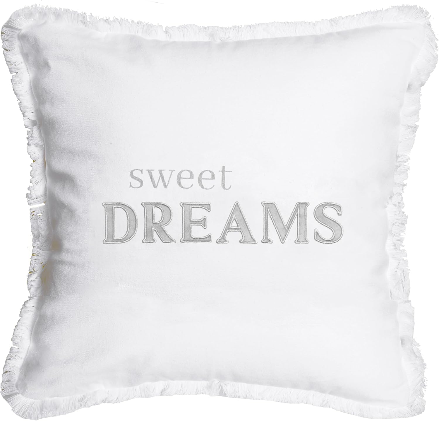 Pavilion - Sweet Dreams - Throw Pillow Cover, 18x18, Decorative Square Throw Pillow Cover, Pillow Case, Housewarming Gifts, Guest Room Decor Bed Pillow Case, 1 Count, White