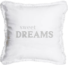 Pavilion - Sweet Dreams - Throw Pillow Cover, 18x18, Decorative Square Throw Pillow Cover, Pillow Case, Housewarming Gifts, Guest Room Decor Bed Pillow Case, 1 Count, White