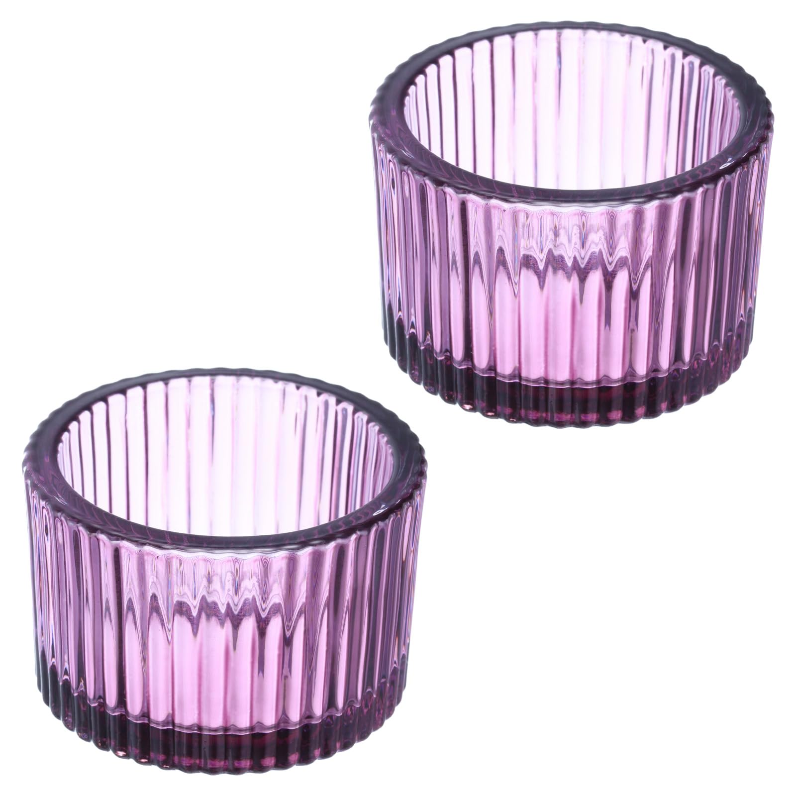 PATIKIL 2 Pcs Tealight Candle Holder, Tea Lights Candle Holder Glass Votive Candle Holders Glass Candle Holders for Table Centerpiece Decor Wedding Dinner Party, Blue