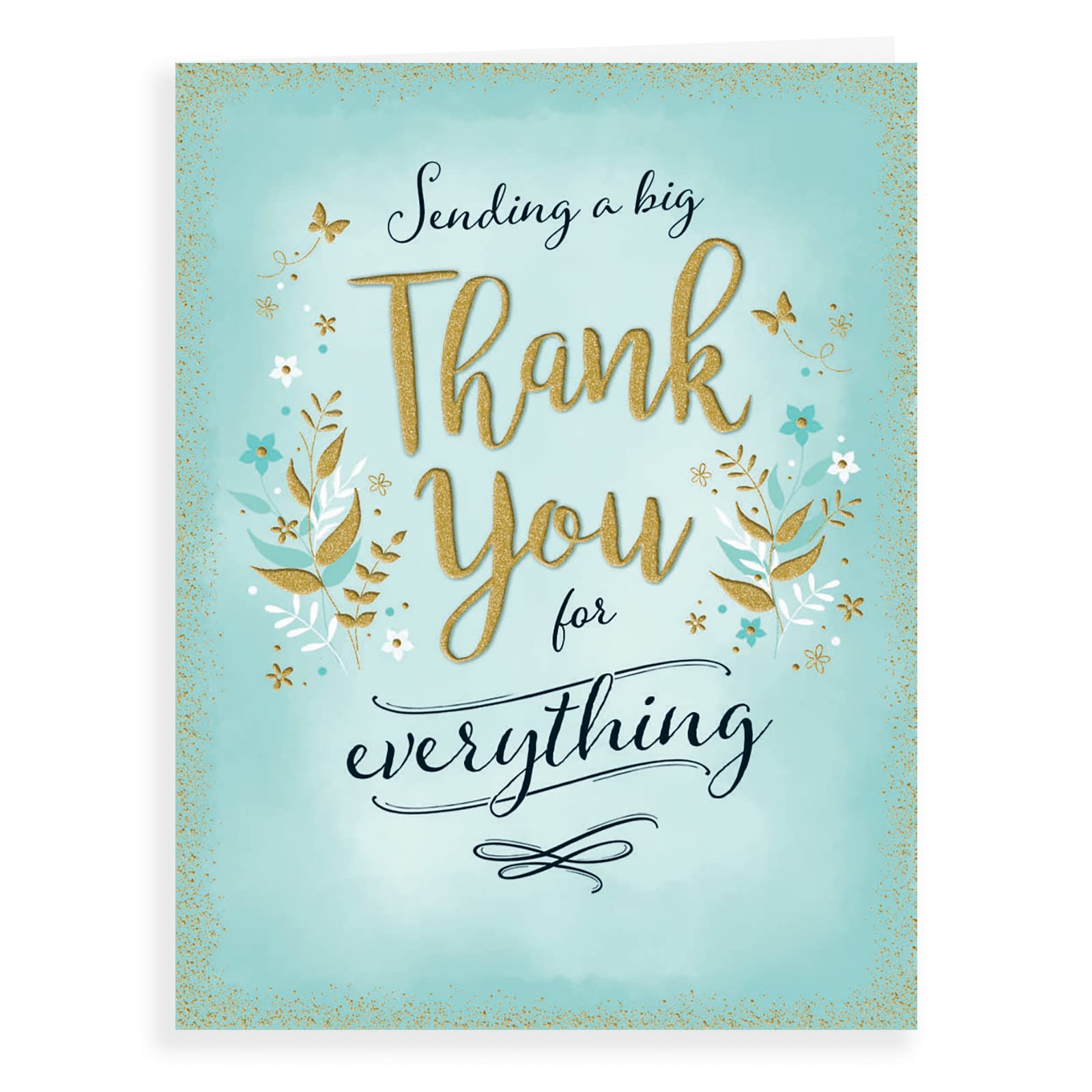 Piccadilly Greetings Heartfelt Wishes Sentimental Thank You Card - 9 x 6 inches - Regal Publishing,Yellow